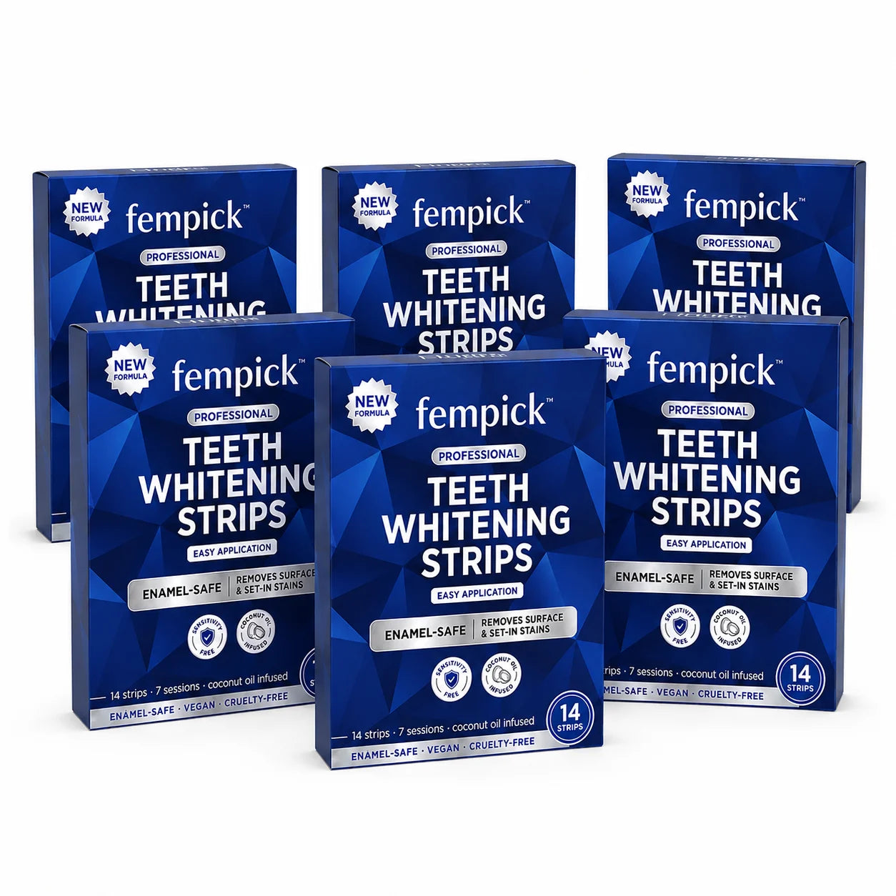 Fempick Whitening Strips - Instant Whitening - 14 Strips