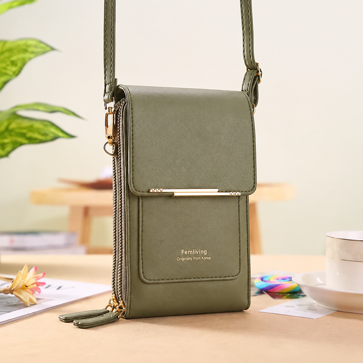 2026 Trendy Minimalist Elegant Women's Touchscreen Crossbody Phone Wallet