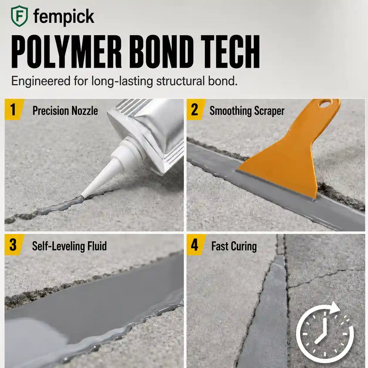 🏠 Waterproof Concrete Crack Filler for Indoor & Outdoor Use