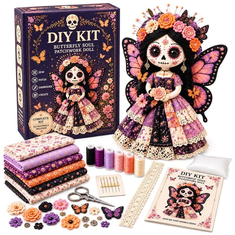 Halloween Patchwork Doll DIY Kit