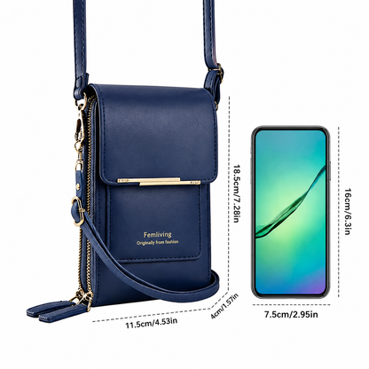 2026 Trendy Minimalist Elegant Women's Touchscreen Crossbody Phone Wallet