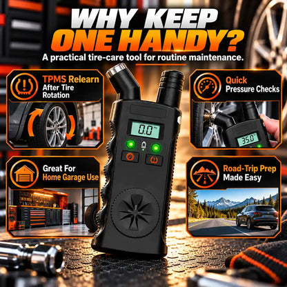 🔧2-in-1 TPMS Relearn Tool with Digital Tire Pressure Check