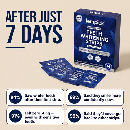 Fempick Whitening Strips - Instant Whitening - 14 Strips