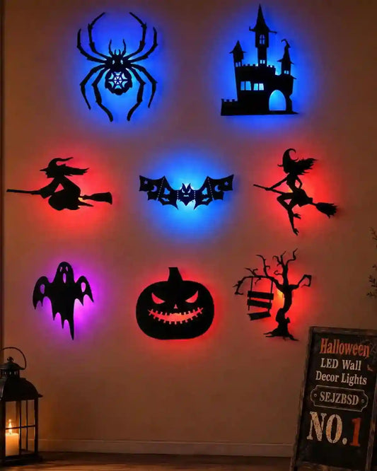 Halloween LED Wall Lights Silhouette Stickers
