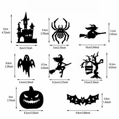 Halloween LED Wall Lights Silhouette Stickers