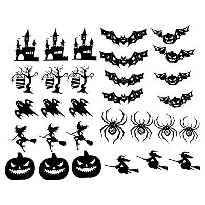 Halloween LED Wall Lights Silhouette Stickers