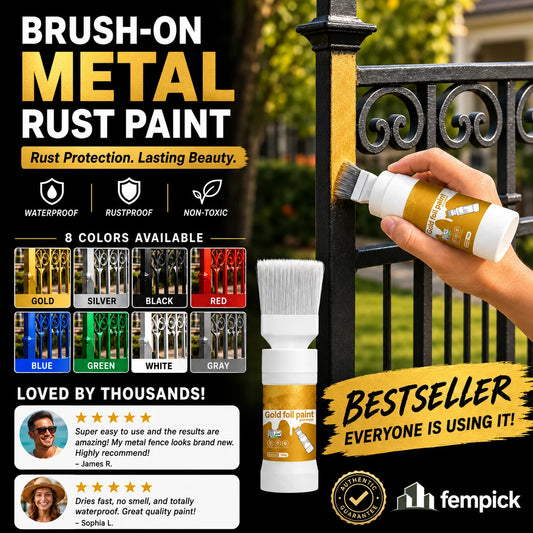 ✨New Arrival✨🖌️🏠Water-Based Metallic Silver Paint with Built-in Brush💥👍