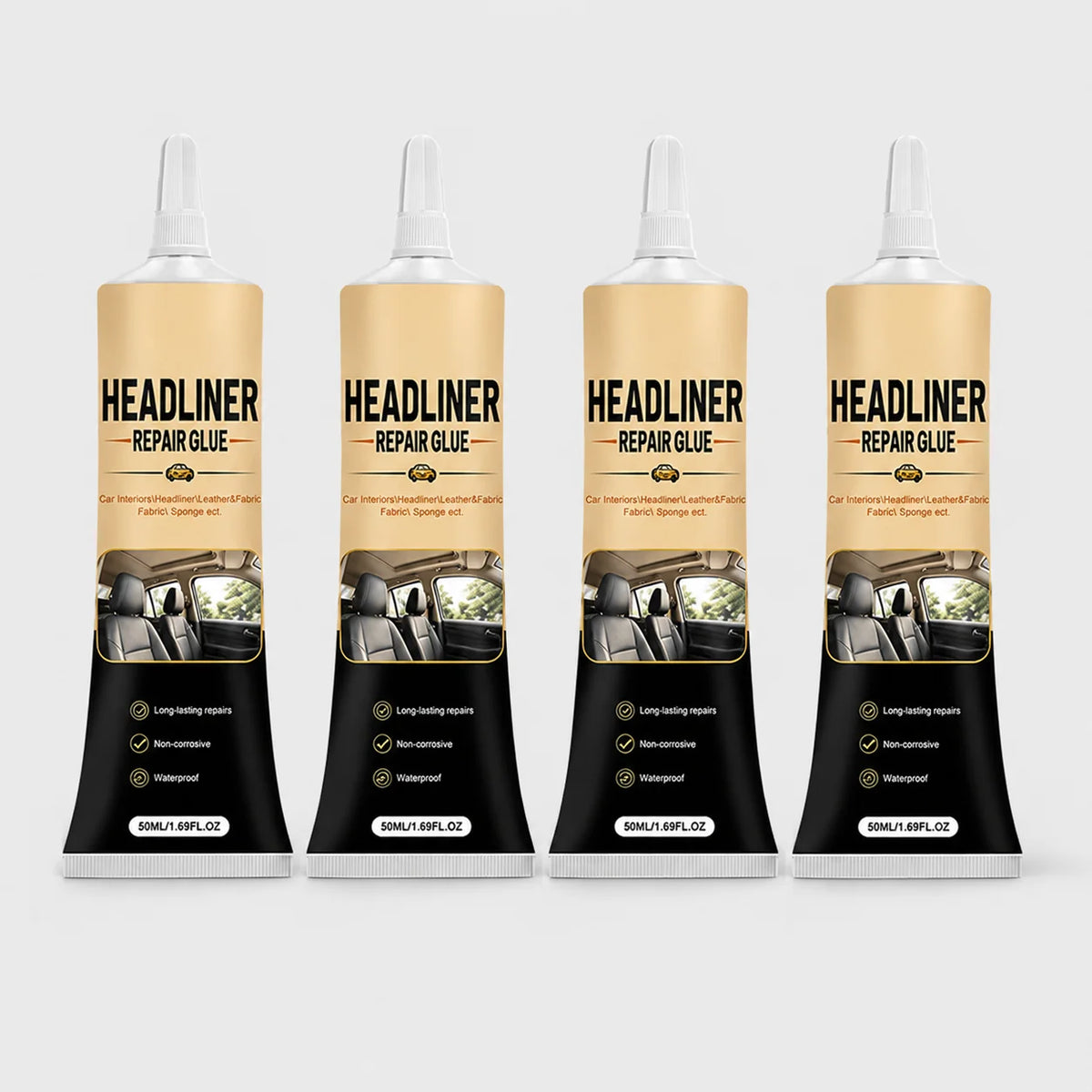 🎉49K+ Sold 🚗 Waterproof Car Headliner Repair Glue, High Strength Adhesive for Sagging Car Ceiling & Interior