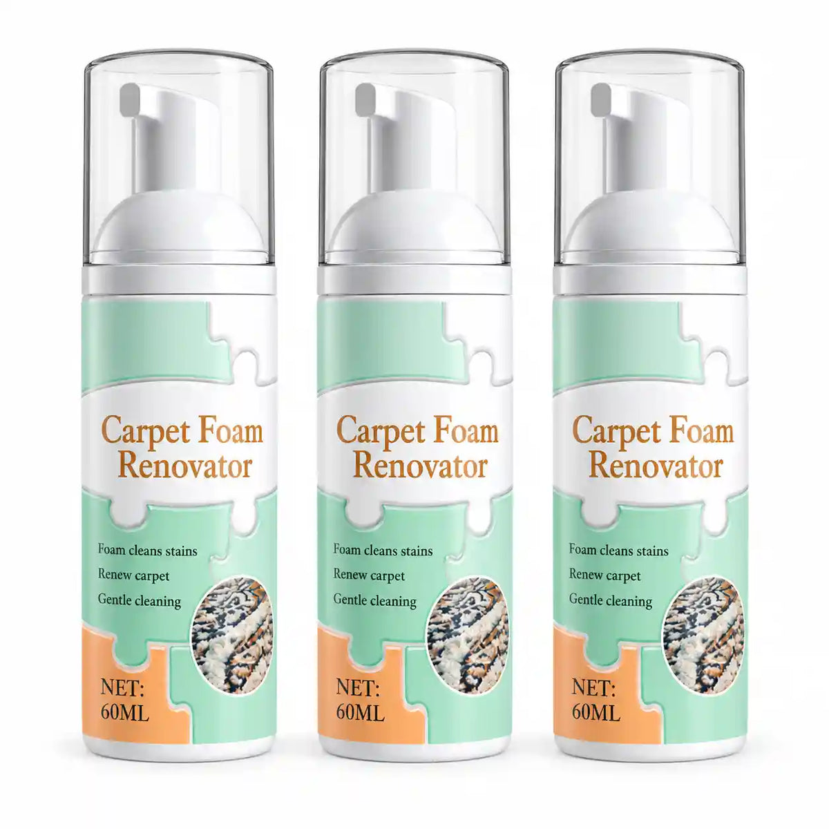 Waterless Carpet Foam Stain Remover with Towel