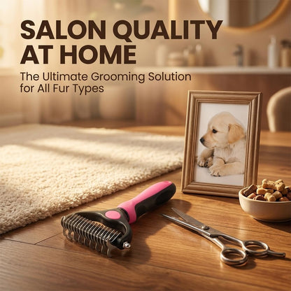 Fempick™ 95% Less Shedding Grooming Tool,2-in-1 Deshedding & Dematting Comb