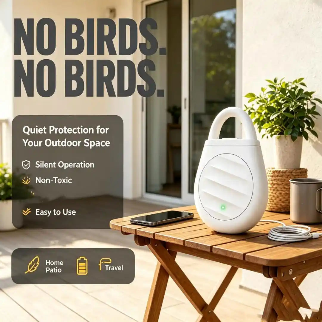 🐦No more trouble from birds, beasts and locusts！Portable Ultrasonic Bird Repellent Keychain
