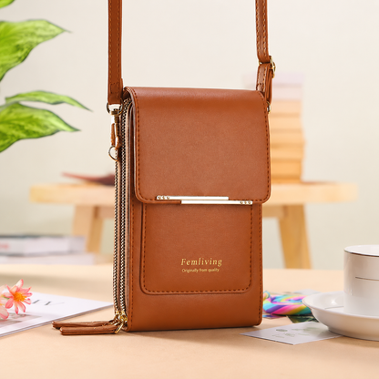 2026 Trendy Minimalist Elegant Women's Touchscreen Crossbody Phone Wallet