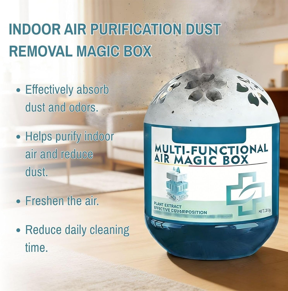 Magic Bead Box for Odor and Dust Removal