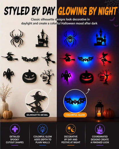 Halloween LED Wall Lights Silhouette Stickers