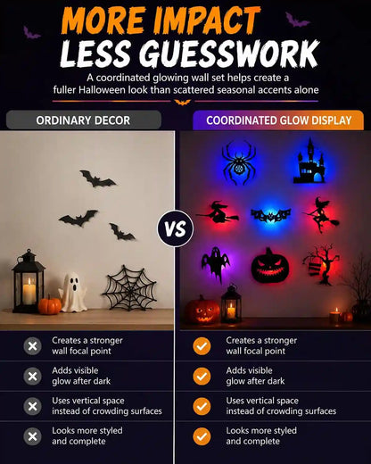 Halloween LED Wall Lights Silhouette Stickers