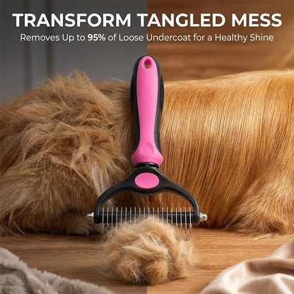 Fempick™ 95% Less Shedding Grooming Tool,2-in-1 Deshedding & Dematting Comb