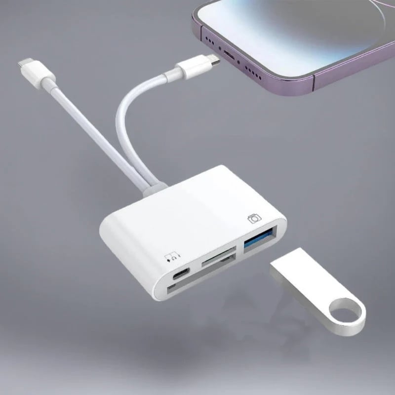 3-in-1 USB-C Memory Card Reader (Upgraded Version)