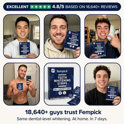 Fempick Whitening Strips - Instant Whitening - 14 Strips