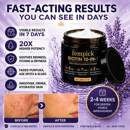✨Up TO 70% OFF 💯 Fempick® Biotin 10-in-1 Skin Restoration Cream