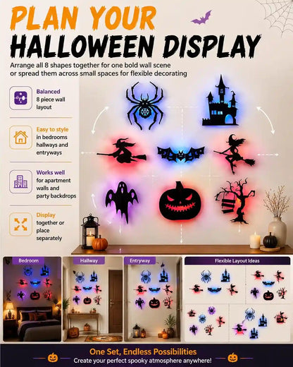 Halloween LED Wall Lights Silhouette Stickers