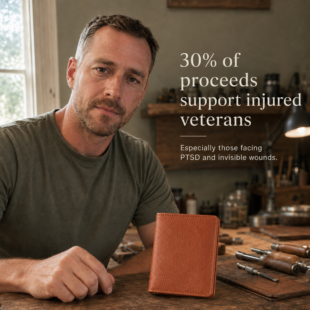🔥100% Handmade Full-Grain Leather Wallet (Daniel Brooks 𝐇𝐚𝐧𝐝𝐦𝐚𝐝𝐞) - BUY 2 FREE SHIPPING