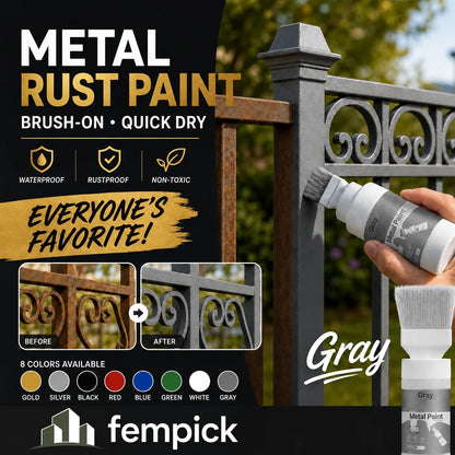 ✨New Arrival✨🖌️🏠Water-Based Metallic Silver Paint with Built-in Brush💥👍