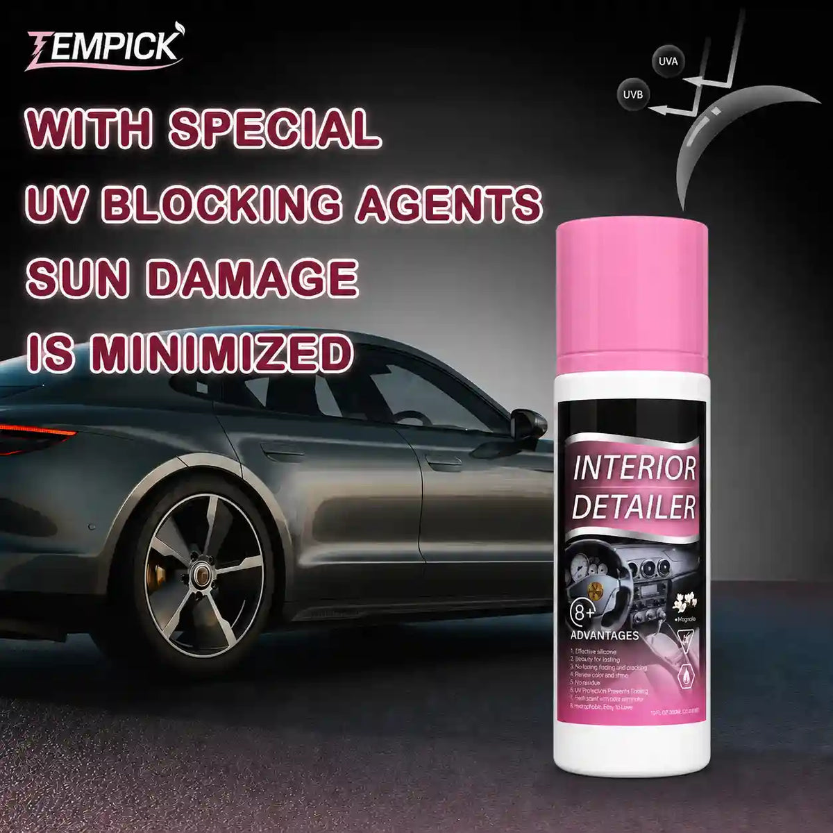Fempick Ultimate Protection for Vinyl, Rubber, and Plastic Surfaces Car Interior Detailer and Protectant