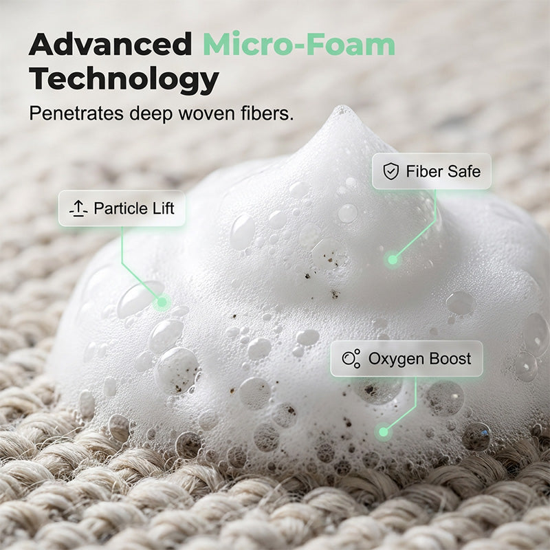 Reusable towel included with carpet foam stain remover
